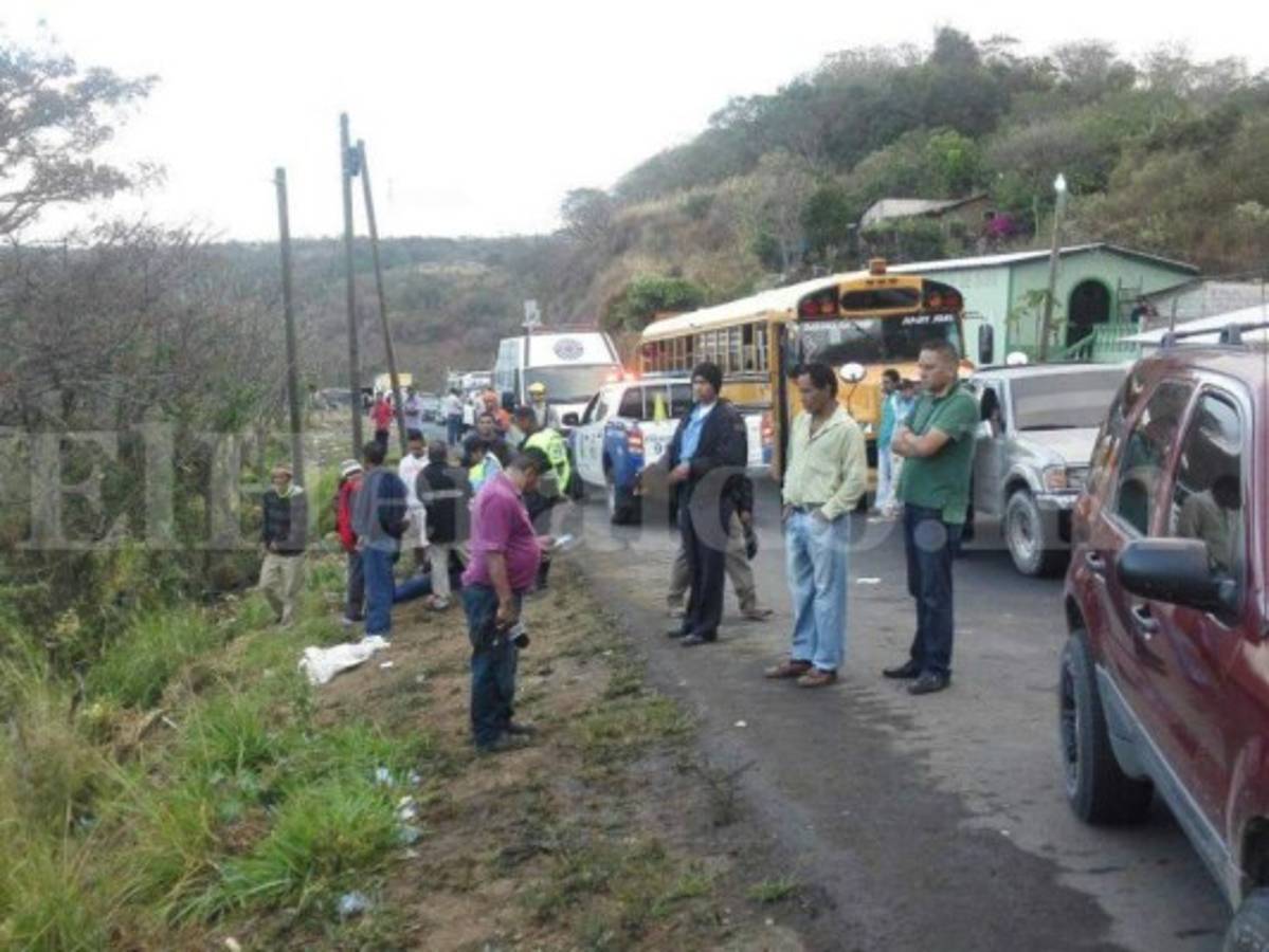 Honduras: Una persona muerta deja accidente en la salida al sur de la capital