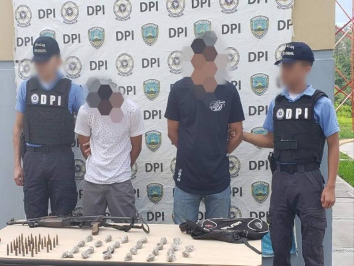 Caen dos supuestos integrantes de la Mara Salvatrucha en Santa Bárbara