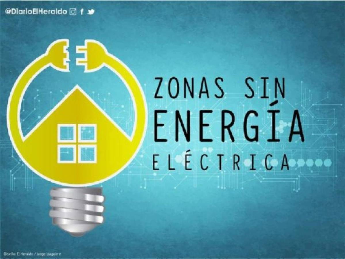 Zonas de la capital y San Pedro Sula sin energía eléctrica este domingo 30 de mayo