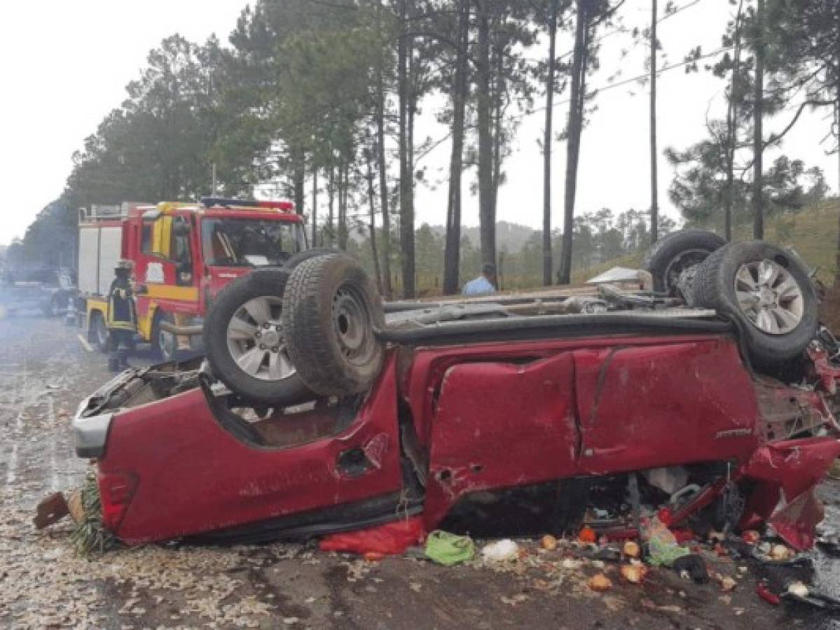 Una persona muerta dejó aparatoso accidente de tránsito en la carretera a Olancho