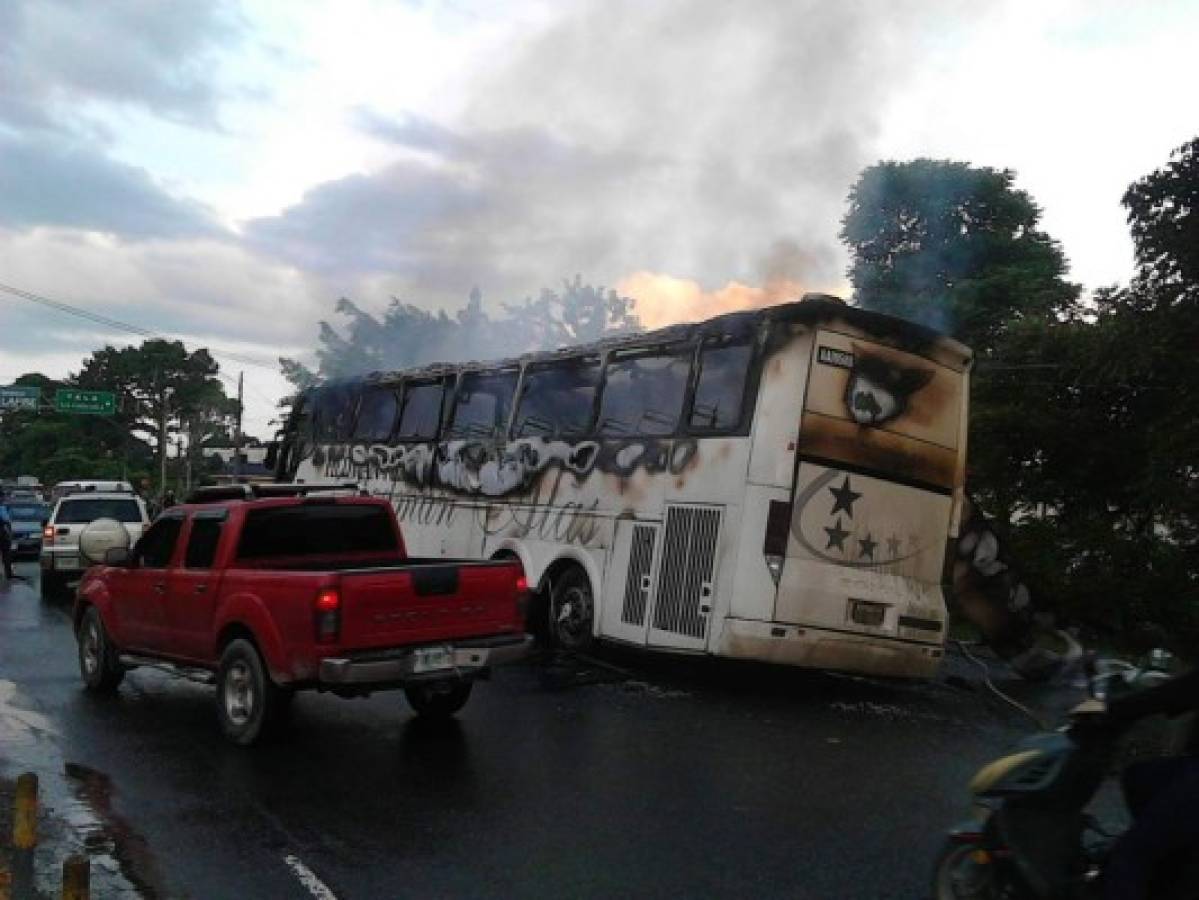 Honduras: Momento de horror vivieron pasajeros de buses incendiados en zona norte