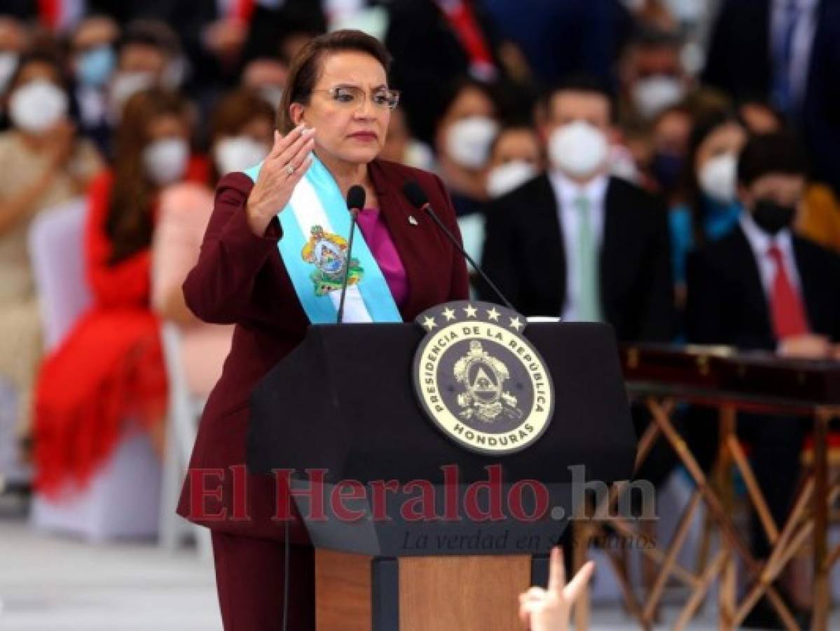 Así fue el primer discurso de Xiomara Castro como presidenta de Honduras