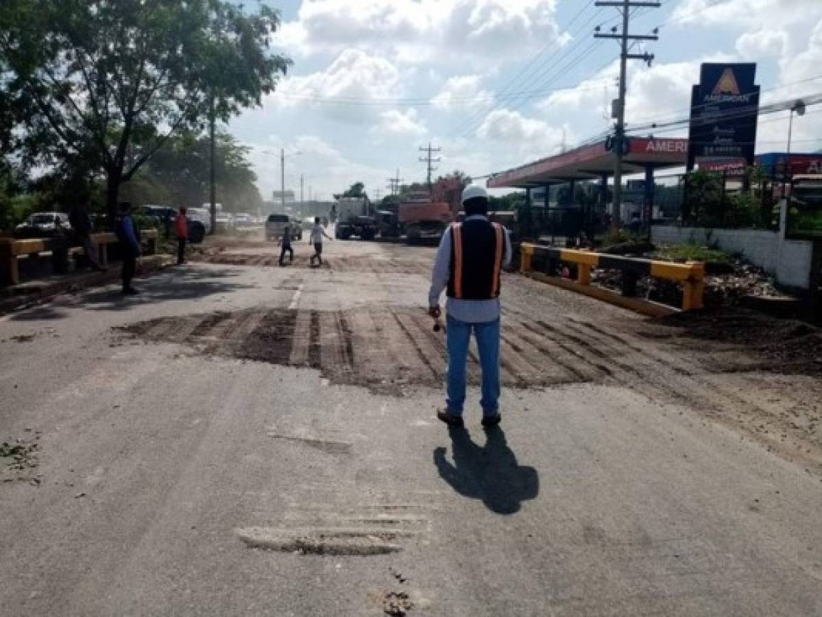 Habilitan tramo de carretera CA-5 en Villanueva que impedía el paso hacia Tegucigalpa