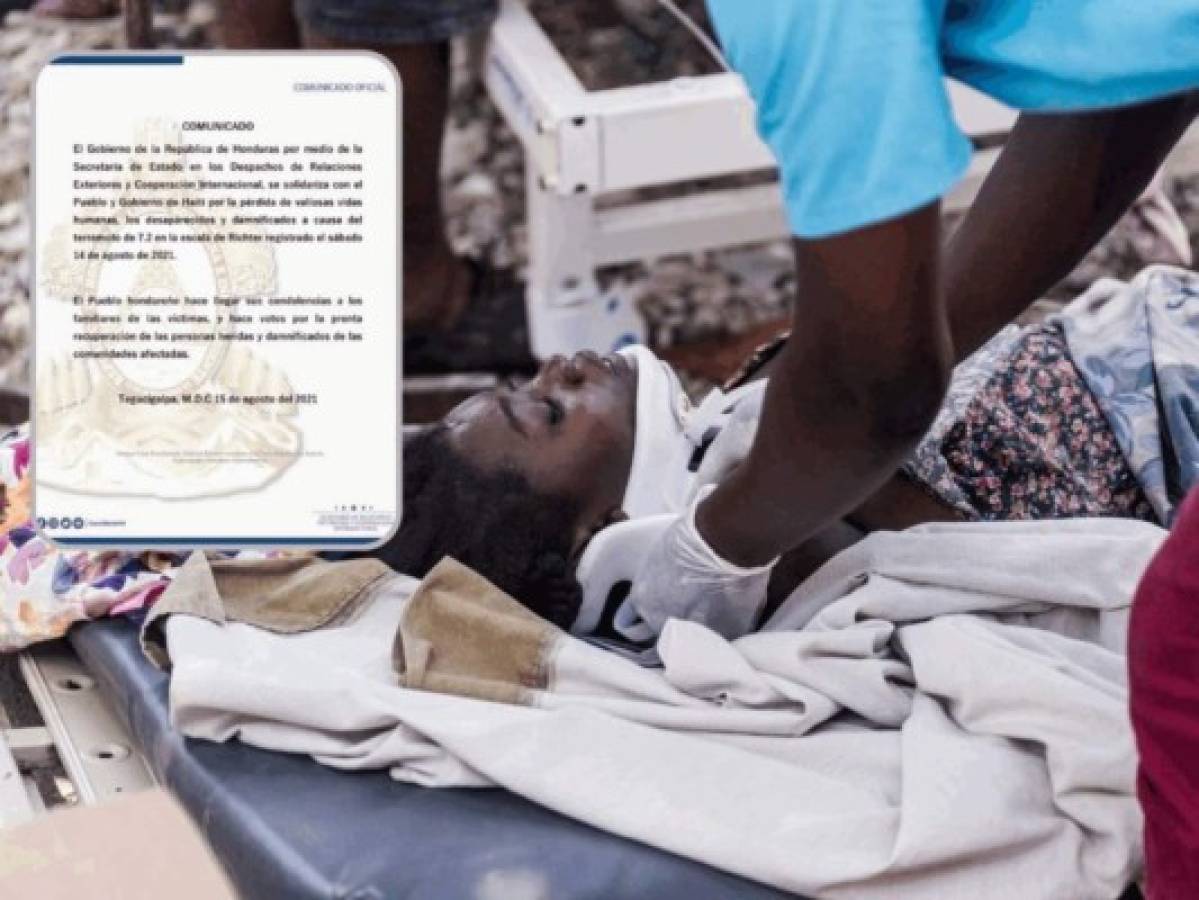 Honduras se solidariza con Haití tras sismos que ya deja 1,297 muertos