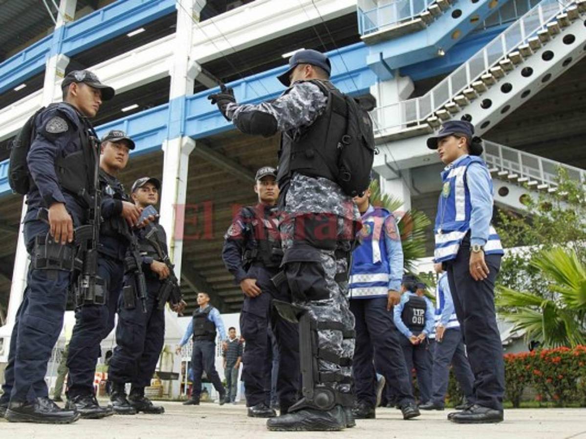 Extrema seguridad para el partido de ida Real España vs Motagua