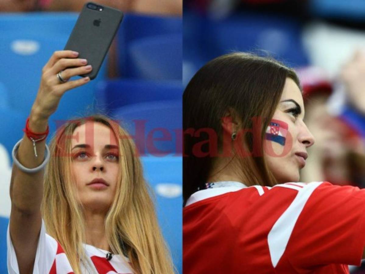 Las bellas mujeres que disfrutan del Mundial ante Croacia vs Dinamarca