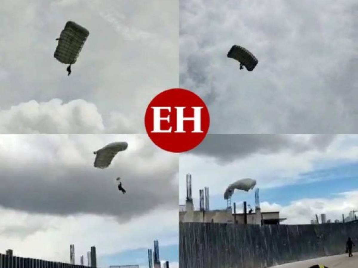 'Ráfaga de viento' provocó que paracaidista no cayera dentro del Estadio Nacional