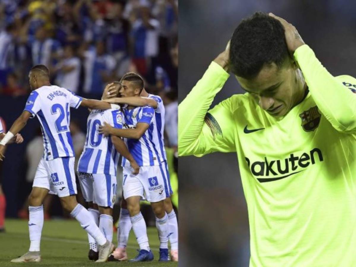 Leganés venció sorpresivamente al Barcelona 2-1