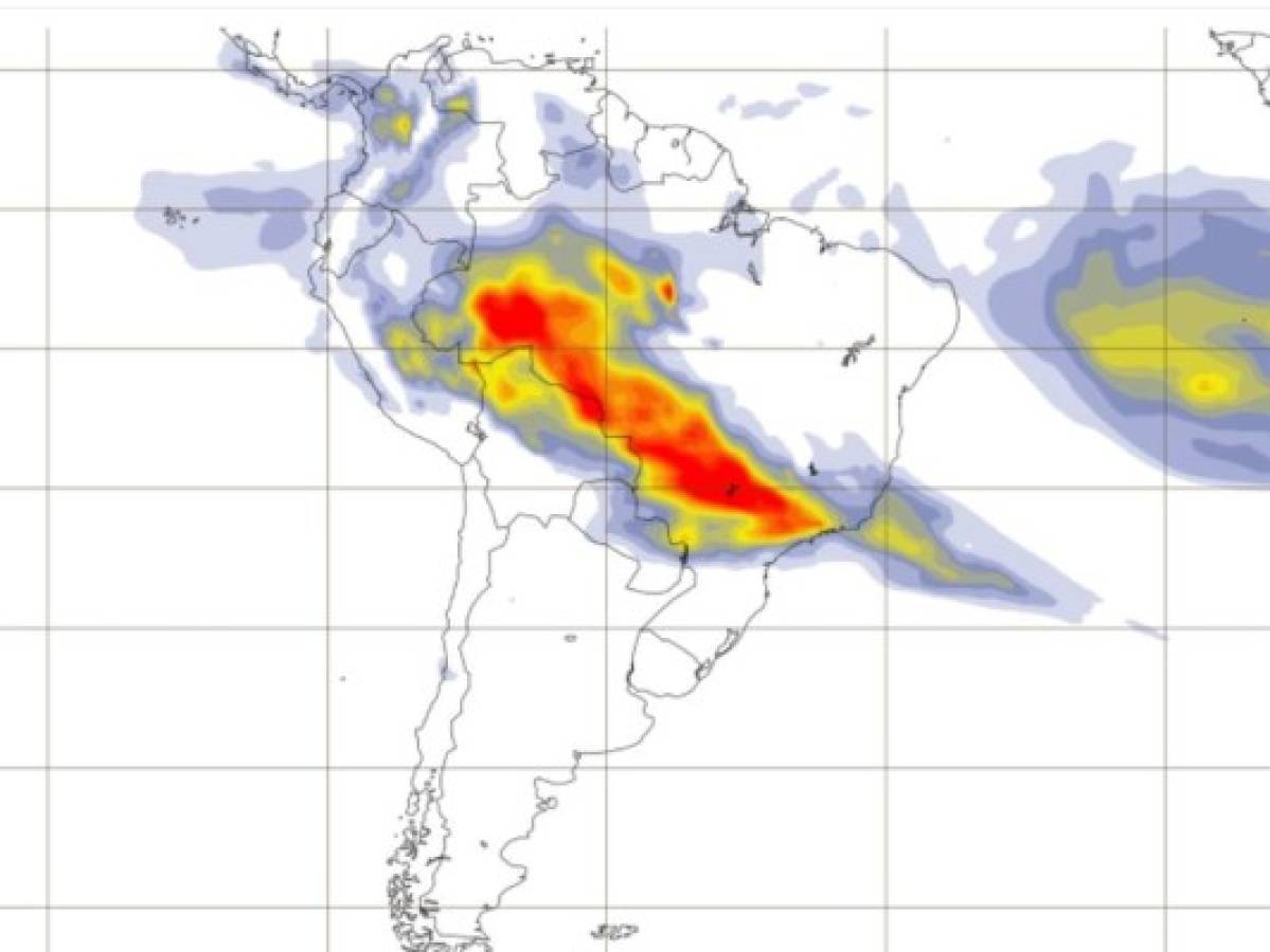 Así se ve el incendio del Amazonia desde el espacio