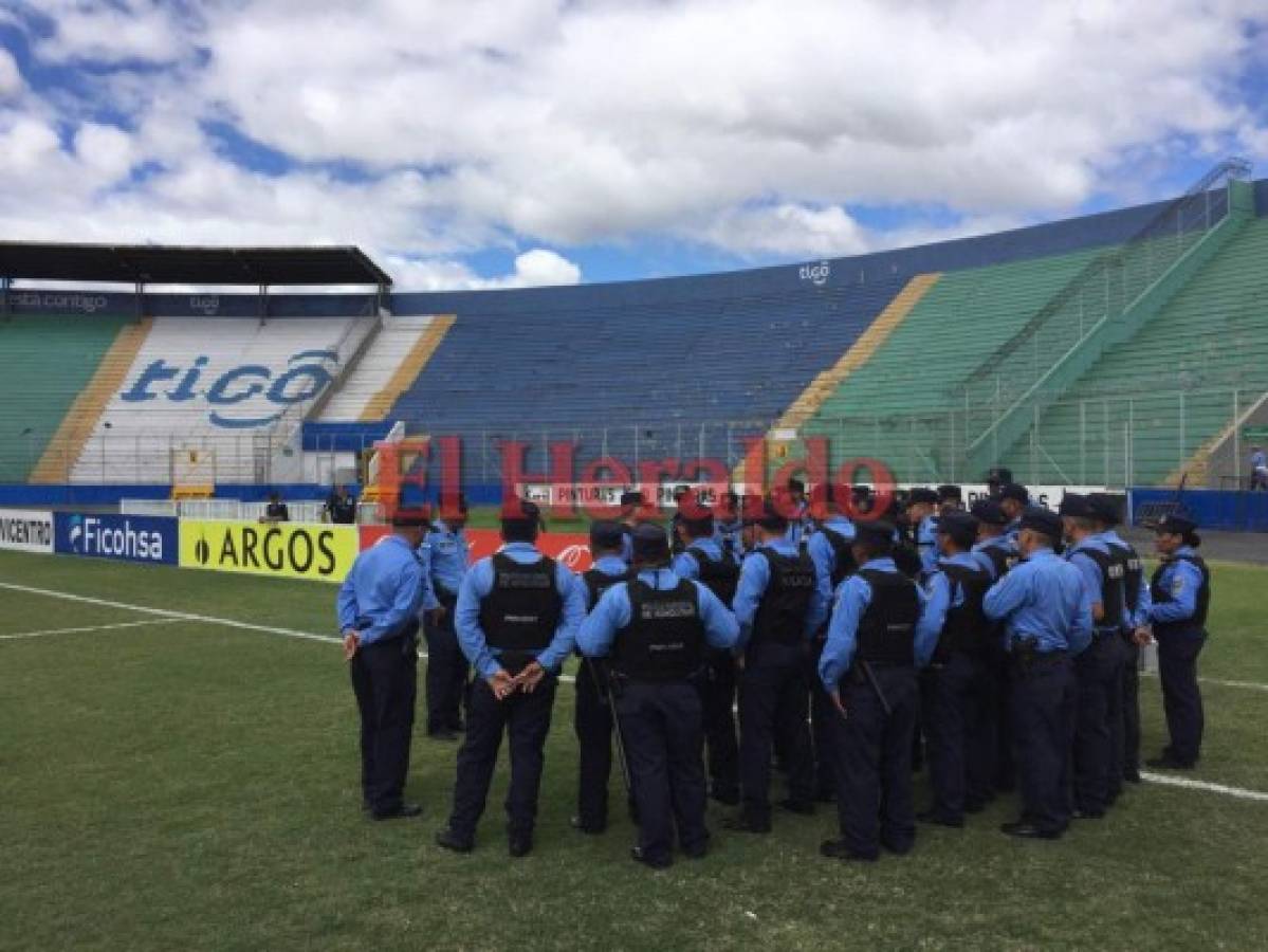 650 elementos de la policía listos para el Olimpia vs Motagua