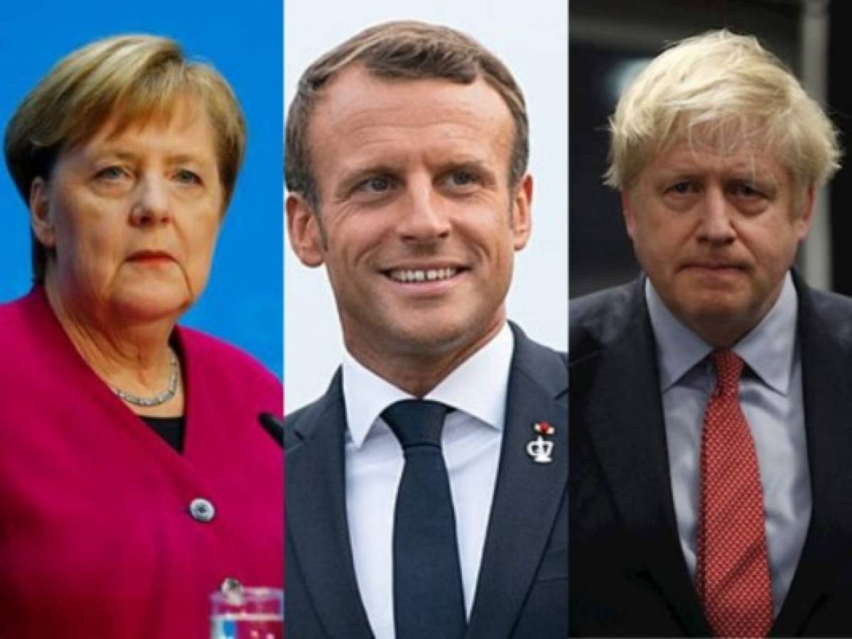 Merkel, Macron y Johnson acuerdan trabajar para reducir tensión en Oriente Medio