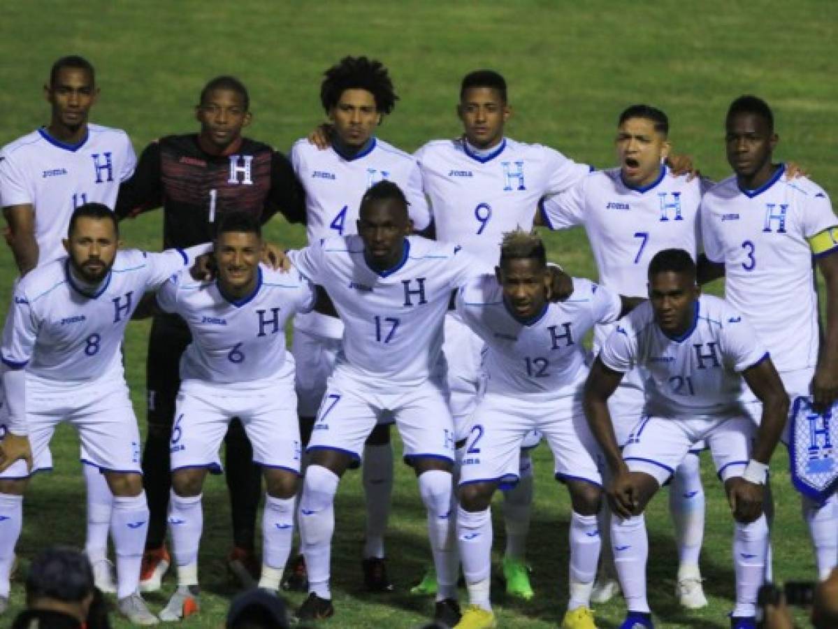 Once inicial de la Selección de Fútbol de Honduras ante Panamá en Estadio Nacional de Tegucigalpa. Foto: Ronald Aceituno / El Heraldo