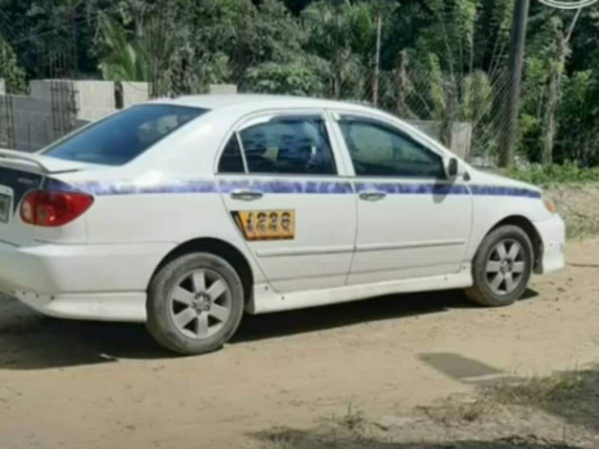 Dentro de un taxi robado hallan muerta a una persona en Jutiapa  