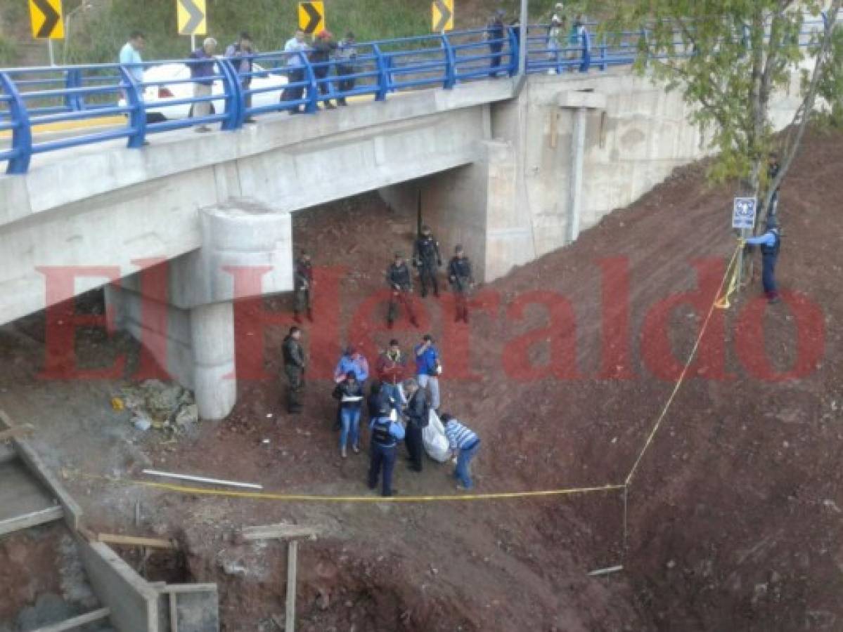 Hombre muere tras caer del ramal de puente Estocolmo en la capital de Honduras