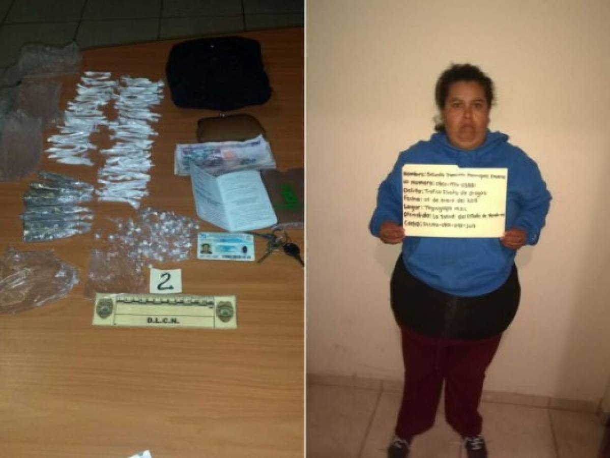Detiene a dos mujeres en posesión de droga en diferentes puntos de la capital de Honduras