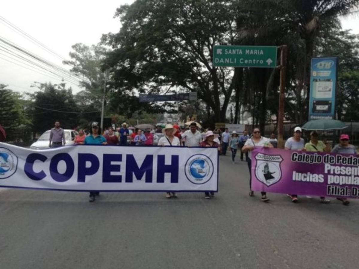 En la zona oriental, en Danlí el Copemh se sumó al Colegio de Pedagogos.