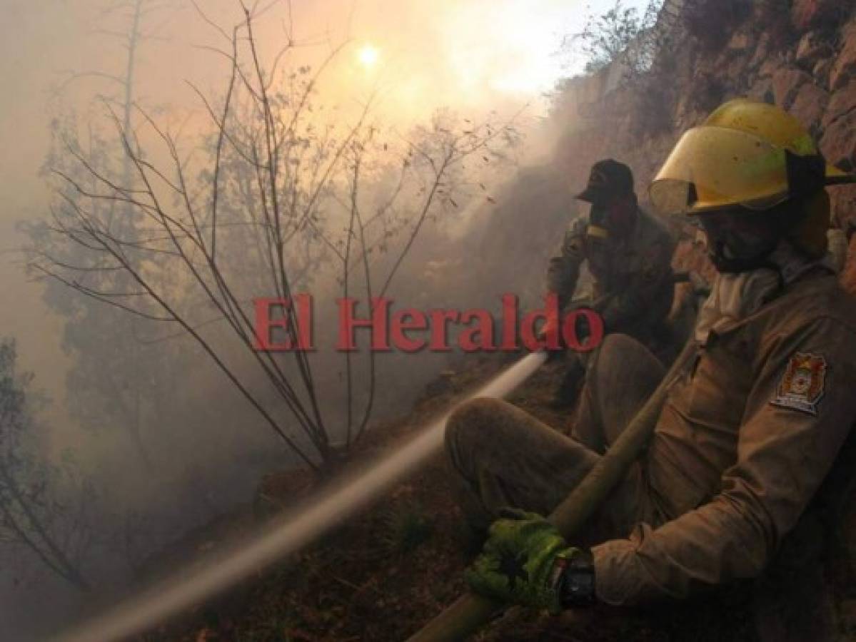 Voraz incendio de zacatera amenaza a varias viviendas en El Hatillo, en la capital de Honduras