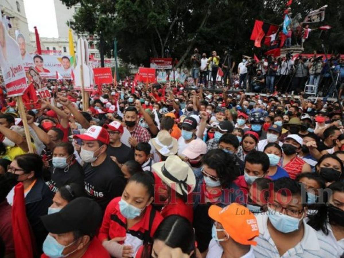 Junto a Nasralla, Doris Gutiérrez y Milton Benítez, candidata de Libre hace cierre de campaña en Tegucigalpa