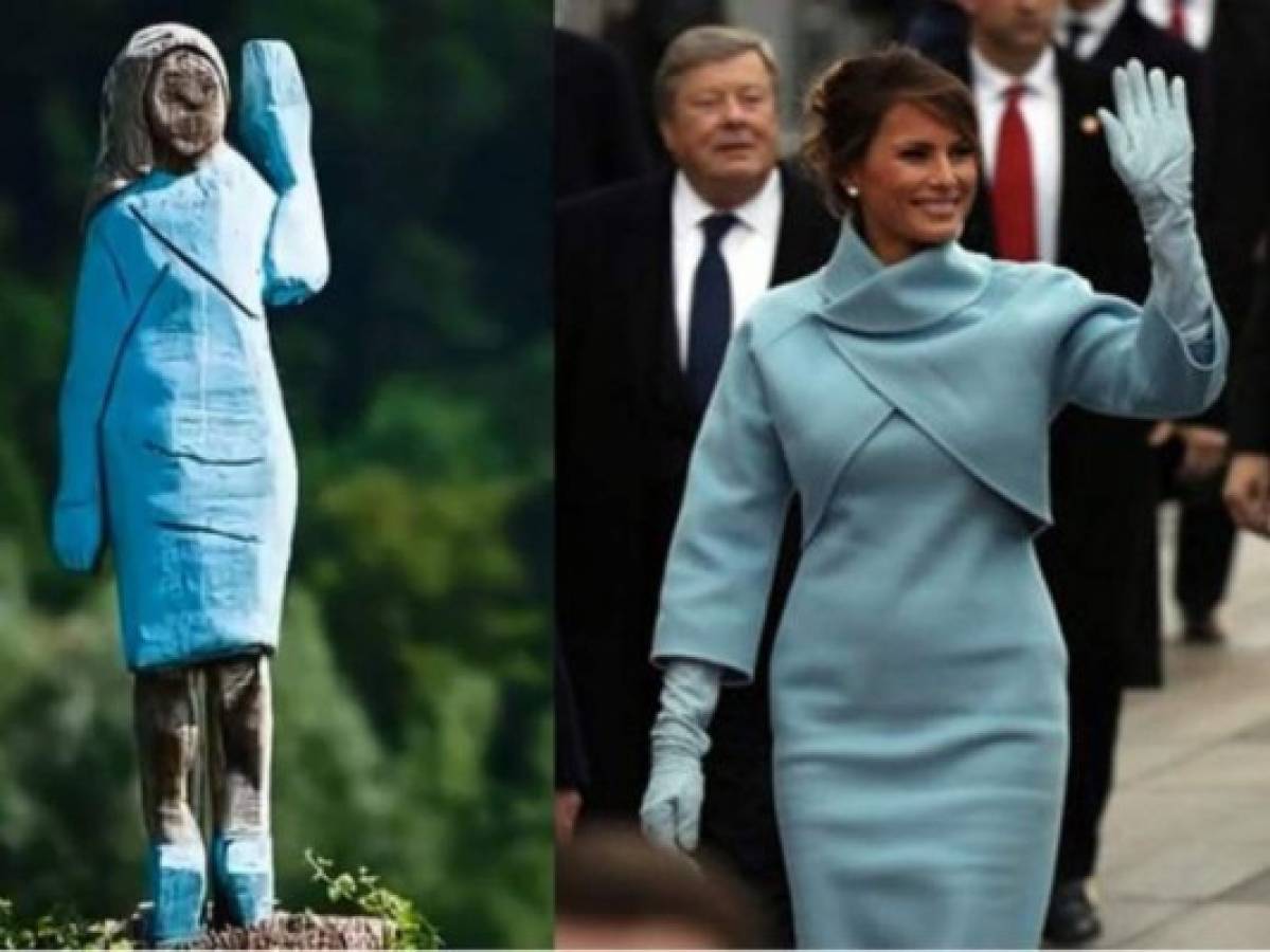 Estatua inspirada en Melania Trump, la primera dama de Estados Unidos, causa polémica en Eslovenia