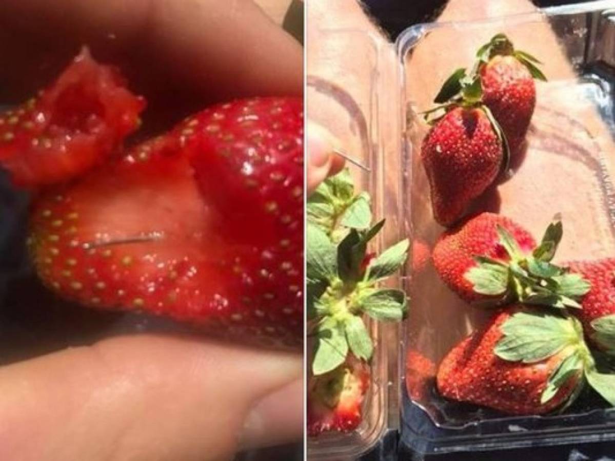 Supermercado deja de vender agujas tras hallazgo de alfileres en fresas, manzanas y bananos