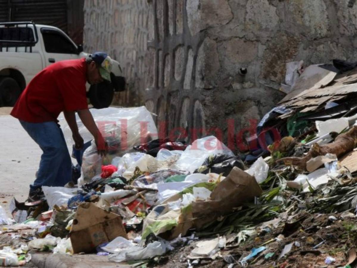 Persisten los botaderos de basura en la colonia Villa Nueva de la capital de Honduras  