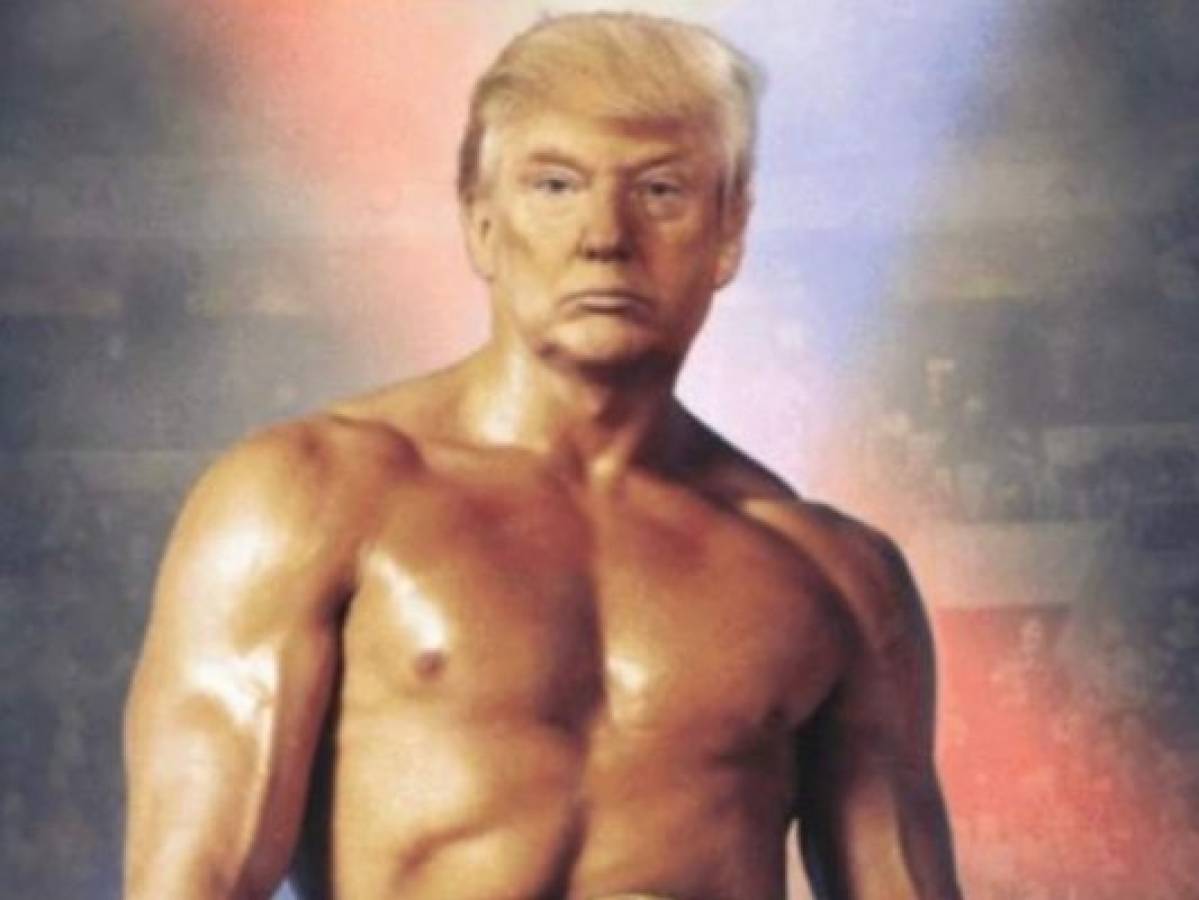 Trump publica fotomontaje de su cara con el cuerpo de Rocky Balboa