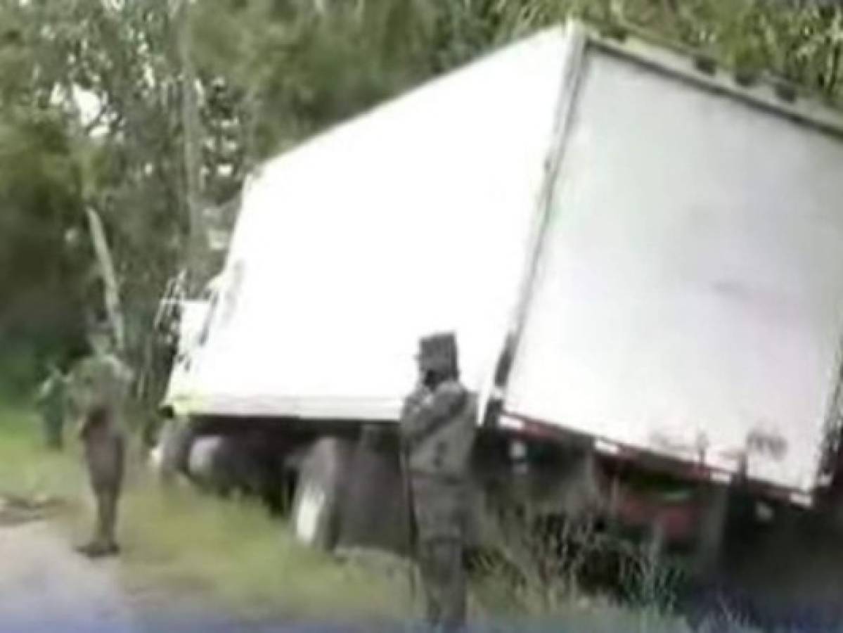 Camión que transportaba maletas electorales se accidenta en Copán