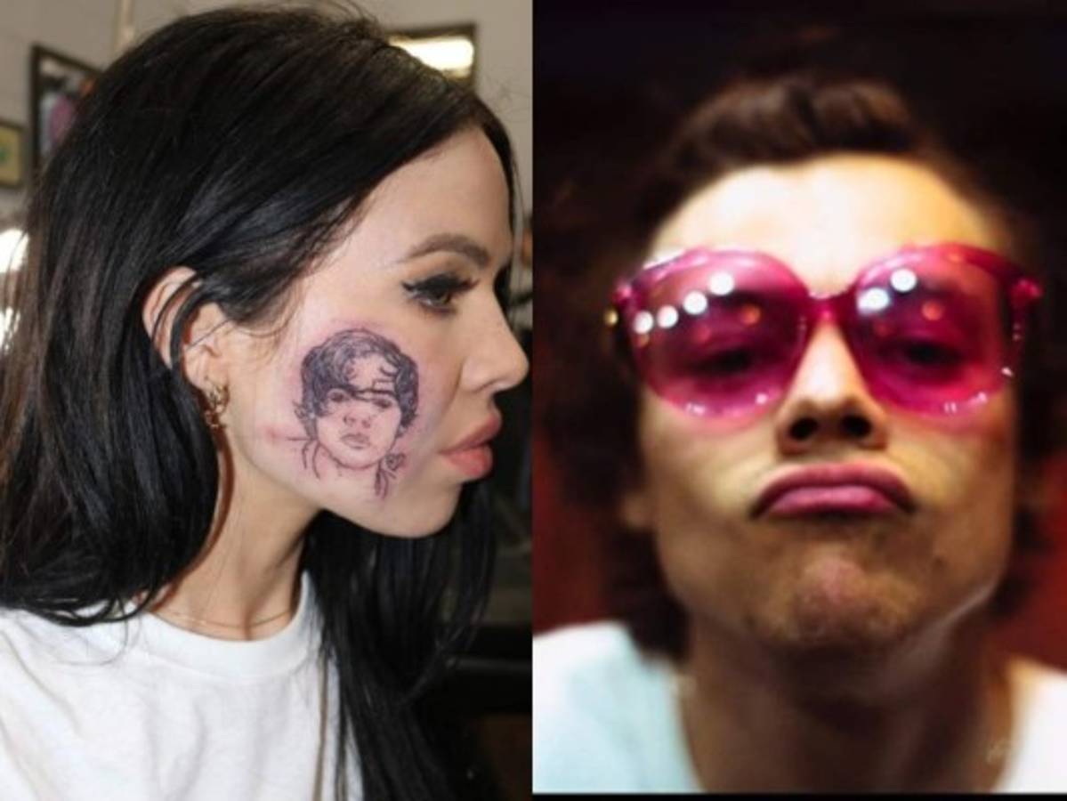 Cantante Kelsy Karter se tatúa a Harry Styles en la cara