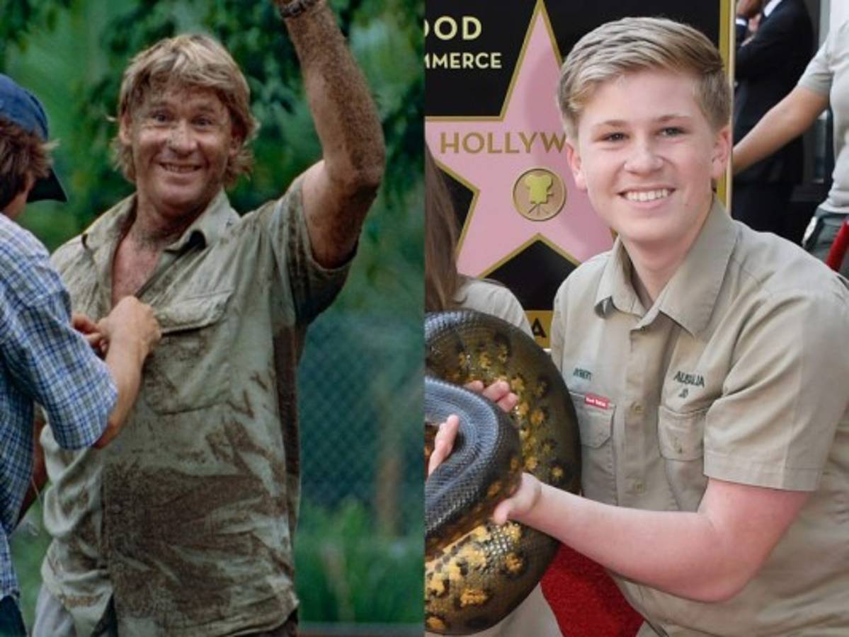 El increíble parecido de Robert con su padre Steve Irwin, el cazador de cocodrilos