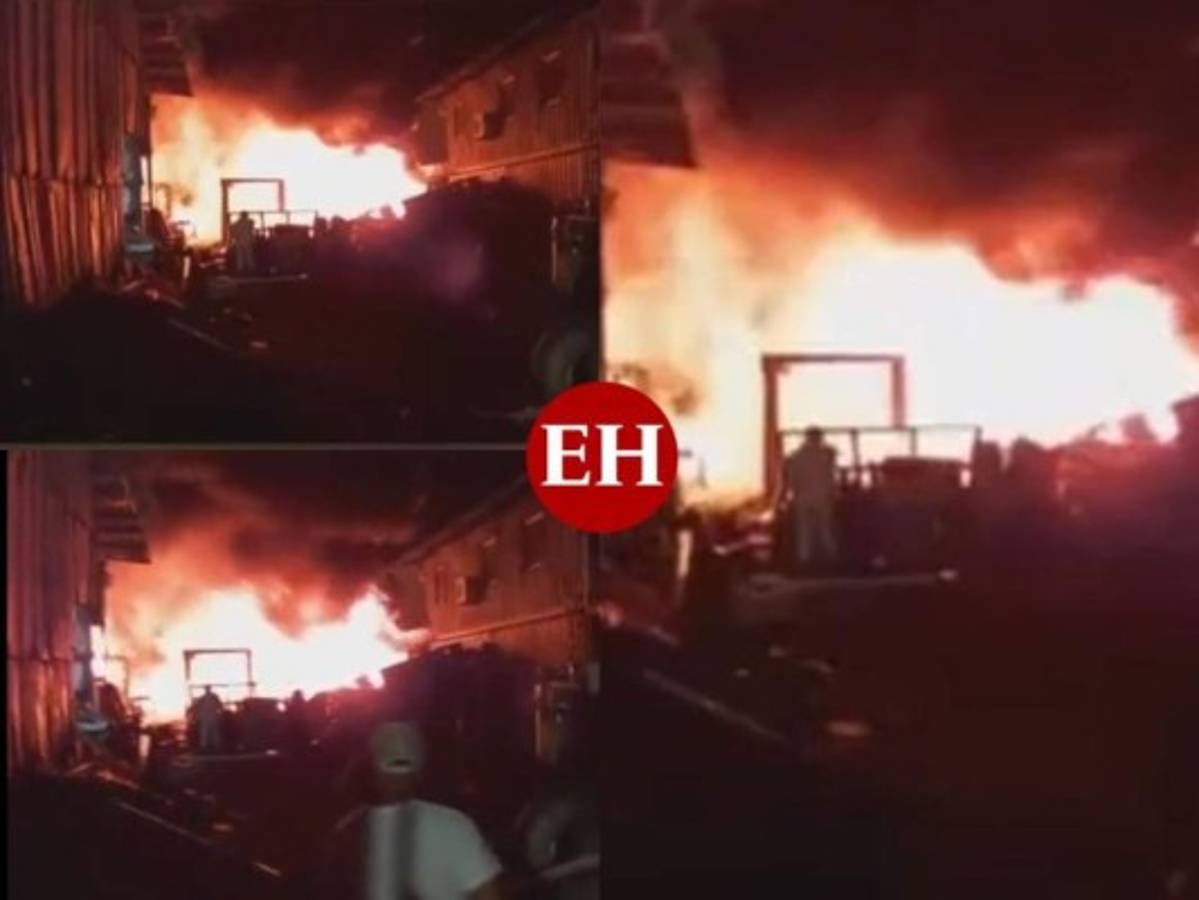 Incendio consume plantel de chatarra en Puerto Cortés