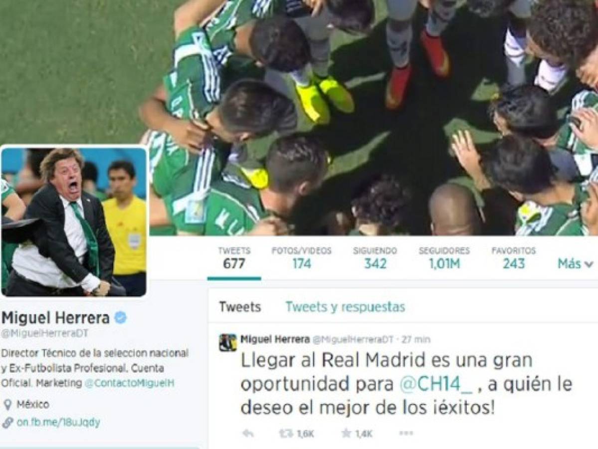 Piojo Herrera confirma fichaje de Chicharito al Real Madrid
