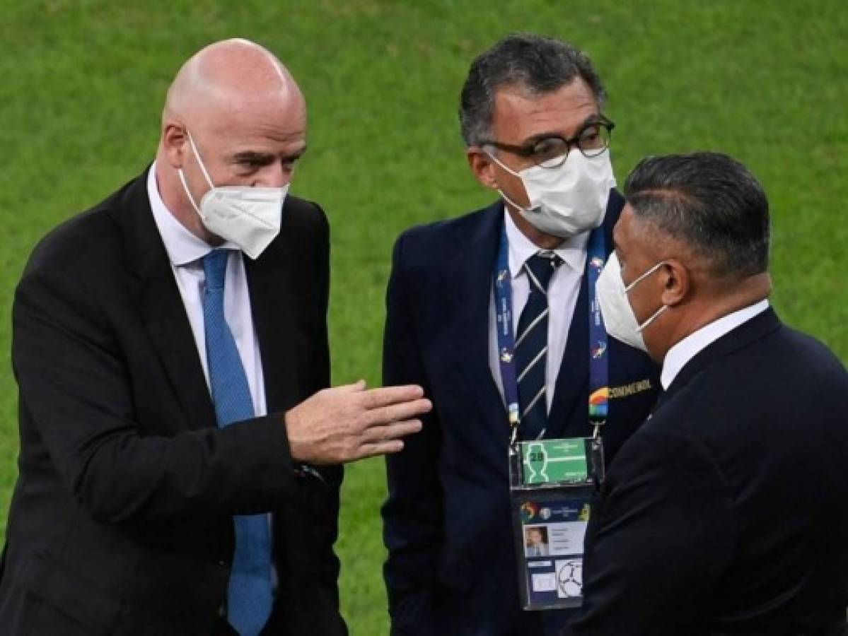 Gianni Infantino asiste a la final de la Copa América en el Maracaná