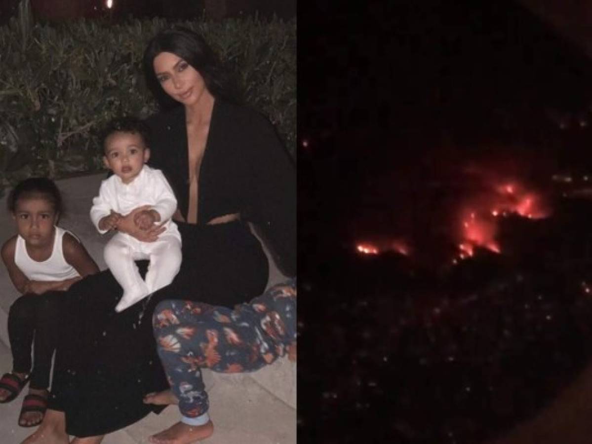Kim Kardashian es obligada a evacuar su casa por incendio en California
