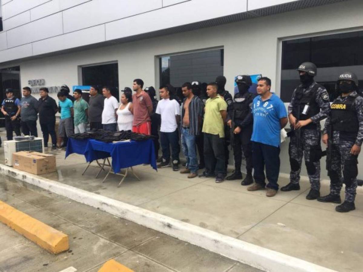 Diez personas capturadas por distintos ilícitos durante operativos en Cortés