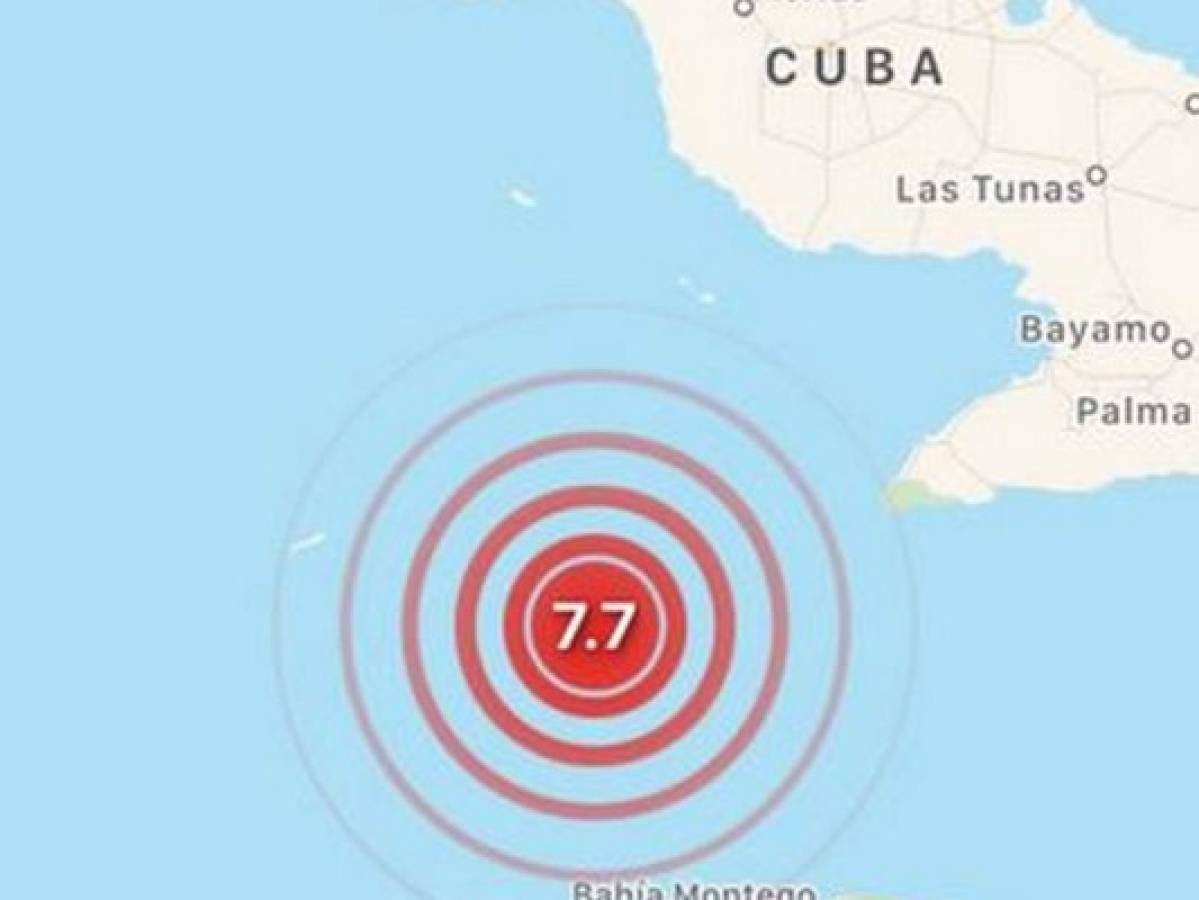 Terremoto de magnitud 7.7 se registra entre Cuba y Jamaica   