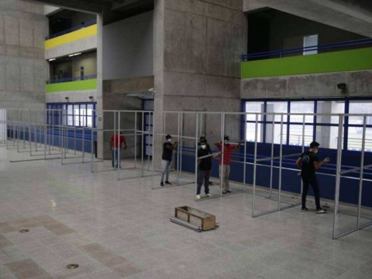 Casi lista clínica para pacientes de Covid-19 en Polideportivo de la UNAH