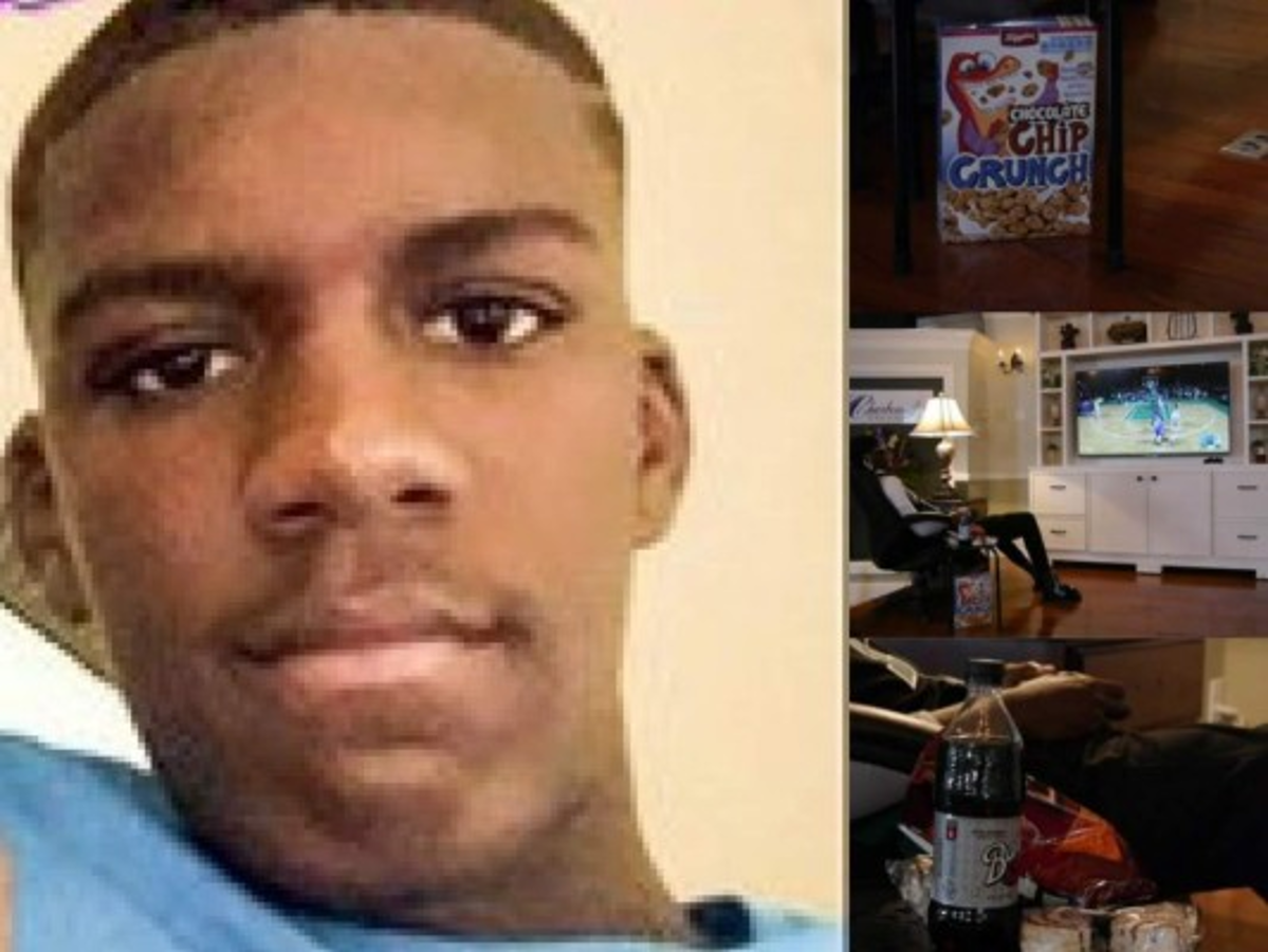 El estadounidense Renard Matthews murió en un tiroteo, tras su muerte este joven fue velado en un sillón. Foto: Cortesía Facebook/Debra Brue Maloid