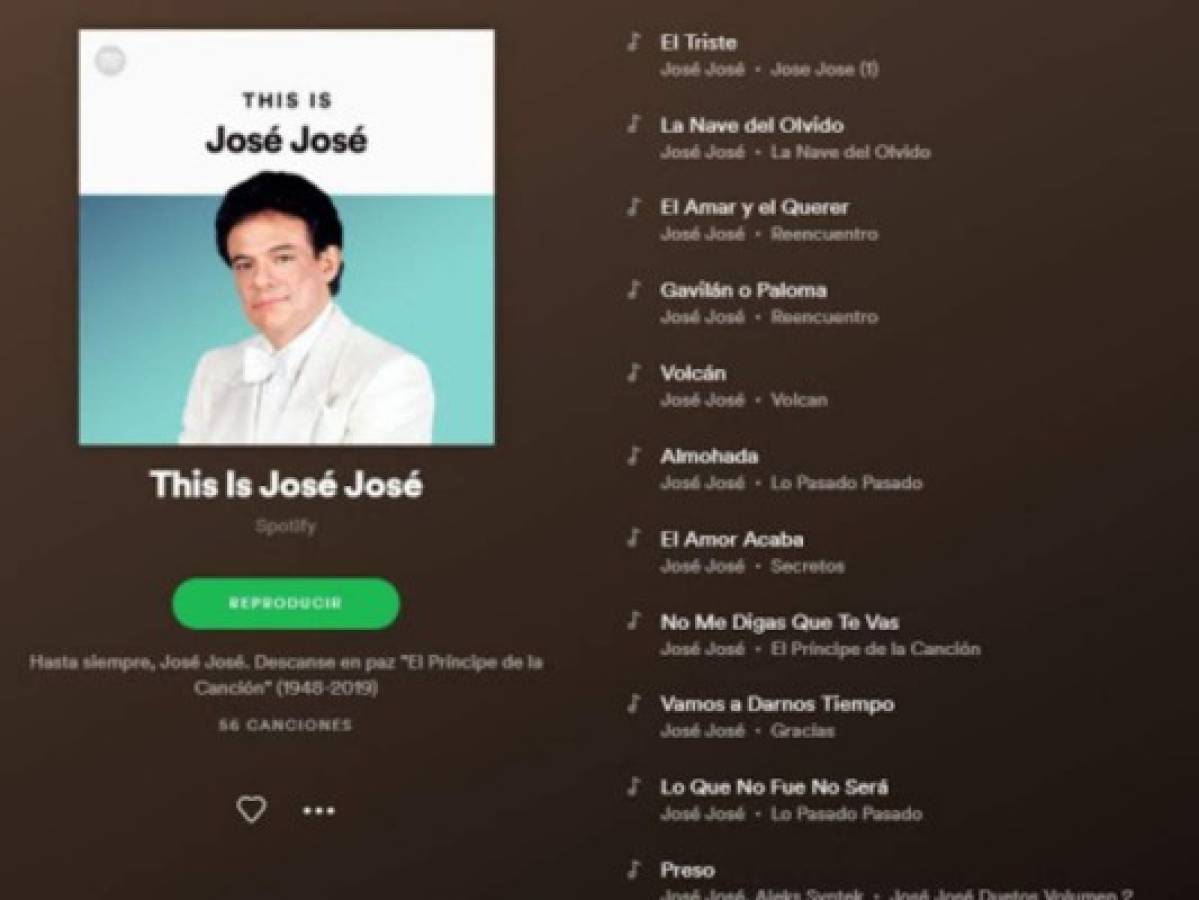 ¿José José, 'El príncipe de la canción, sigue vivo? Por lo menos en streaming sí  
