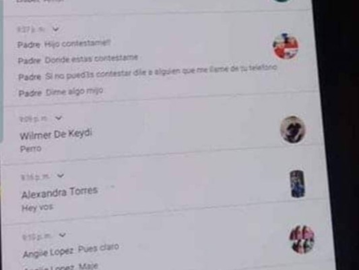 Aunque la captura de pantalla no es tan clara, sí logran leerse los mensajes que presuntamente recibió una de las víctimas.