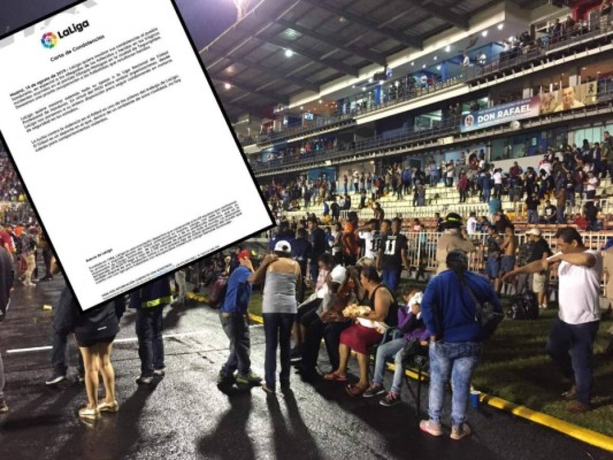 LaLiga se solidariza con Honduras y propone frenar ataques en estadios