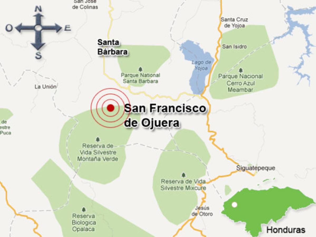 Sismo de 4.0 grados se registró esta madrugada en la región occidental de Honduras