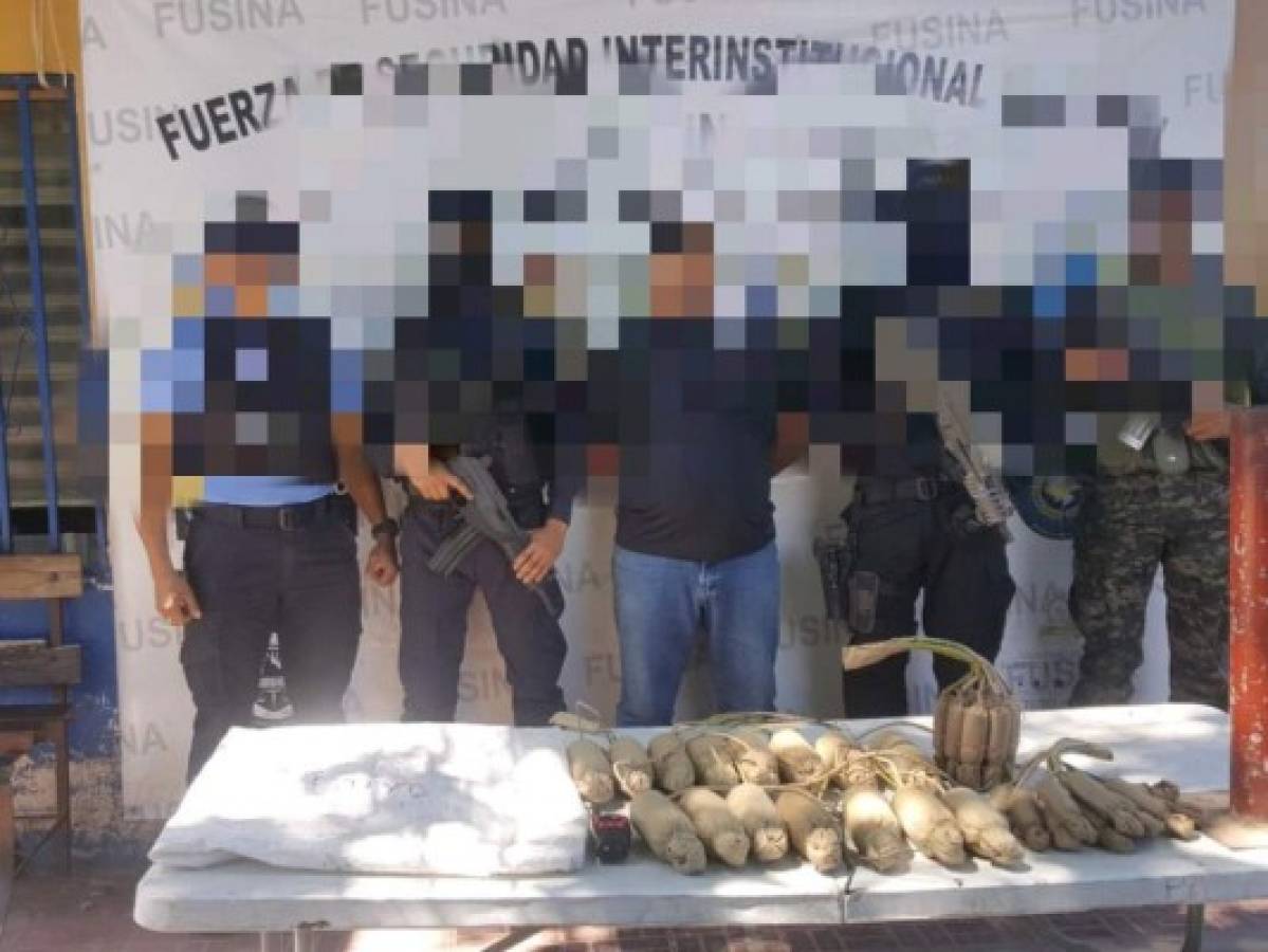 Capturan hombre con 15 bombas de fabricación casera en Choluteca