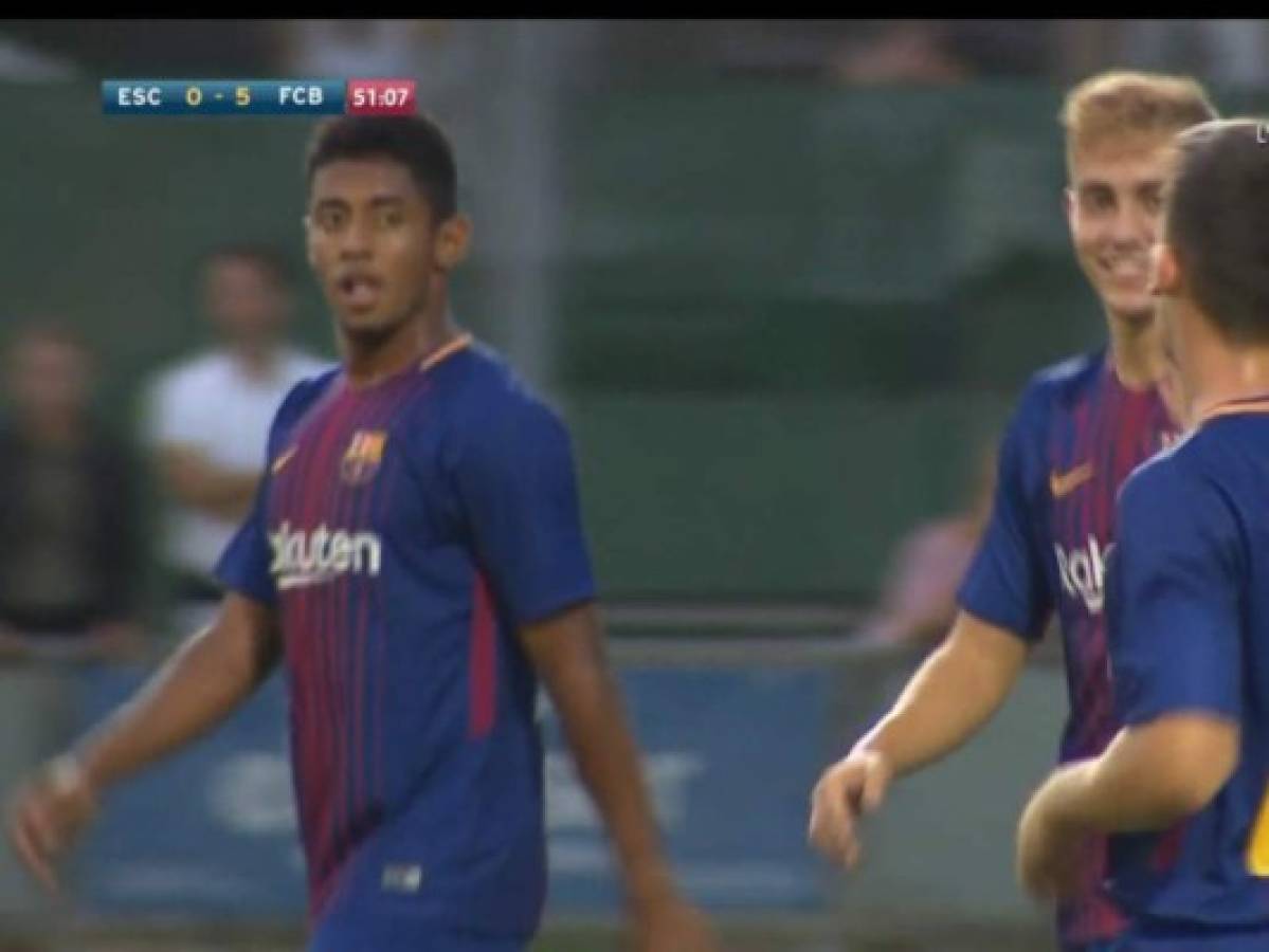 Anthony el Choco Lozano en su debut con el Barcelona B de España. (Foto: Redes)