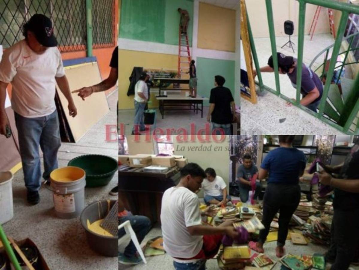 Ultra Fiel realiza obras de restauración en una escuela de San Pedro Sula