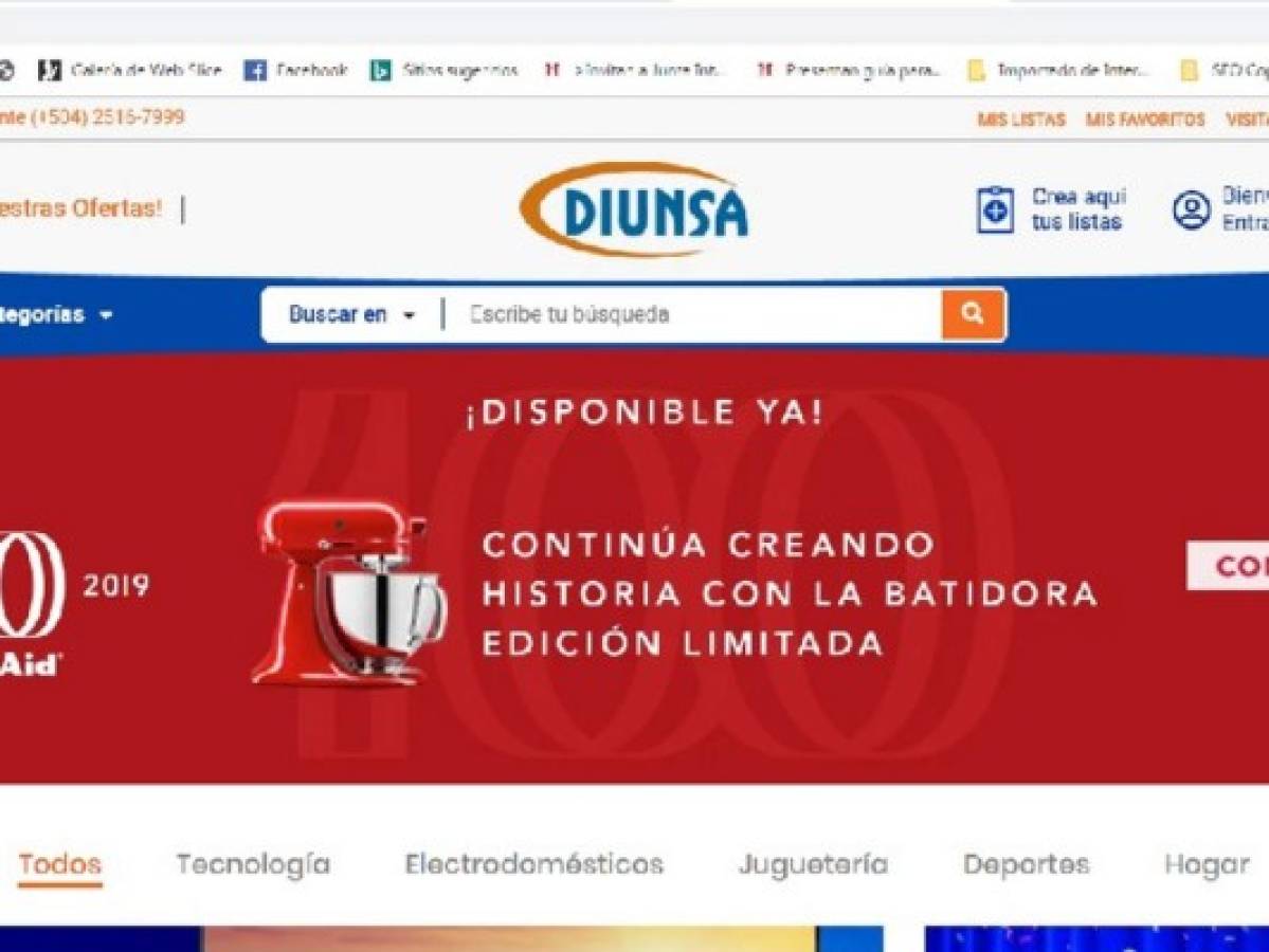 Diunsa ofrece más de 15,000 productos en su renovada tienda en línea