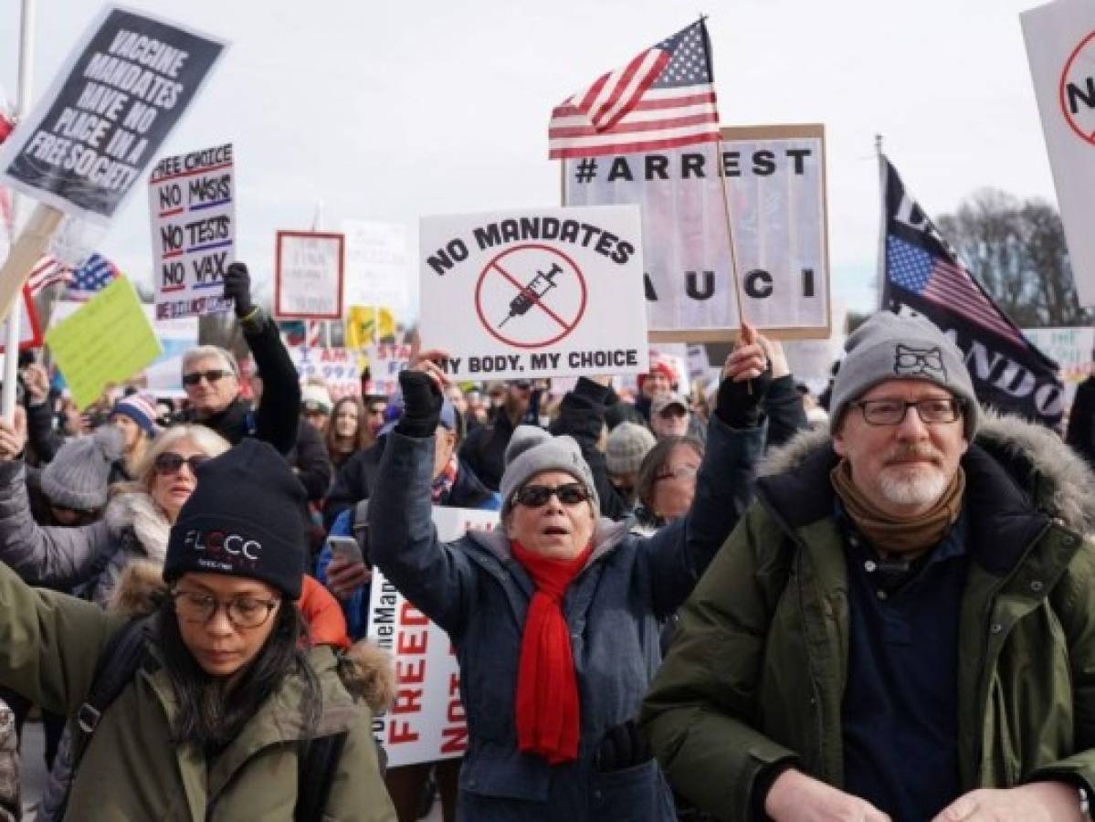 Manifestación en Washington contra la 'tiranía' de las vacunas obligatorias