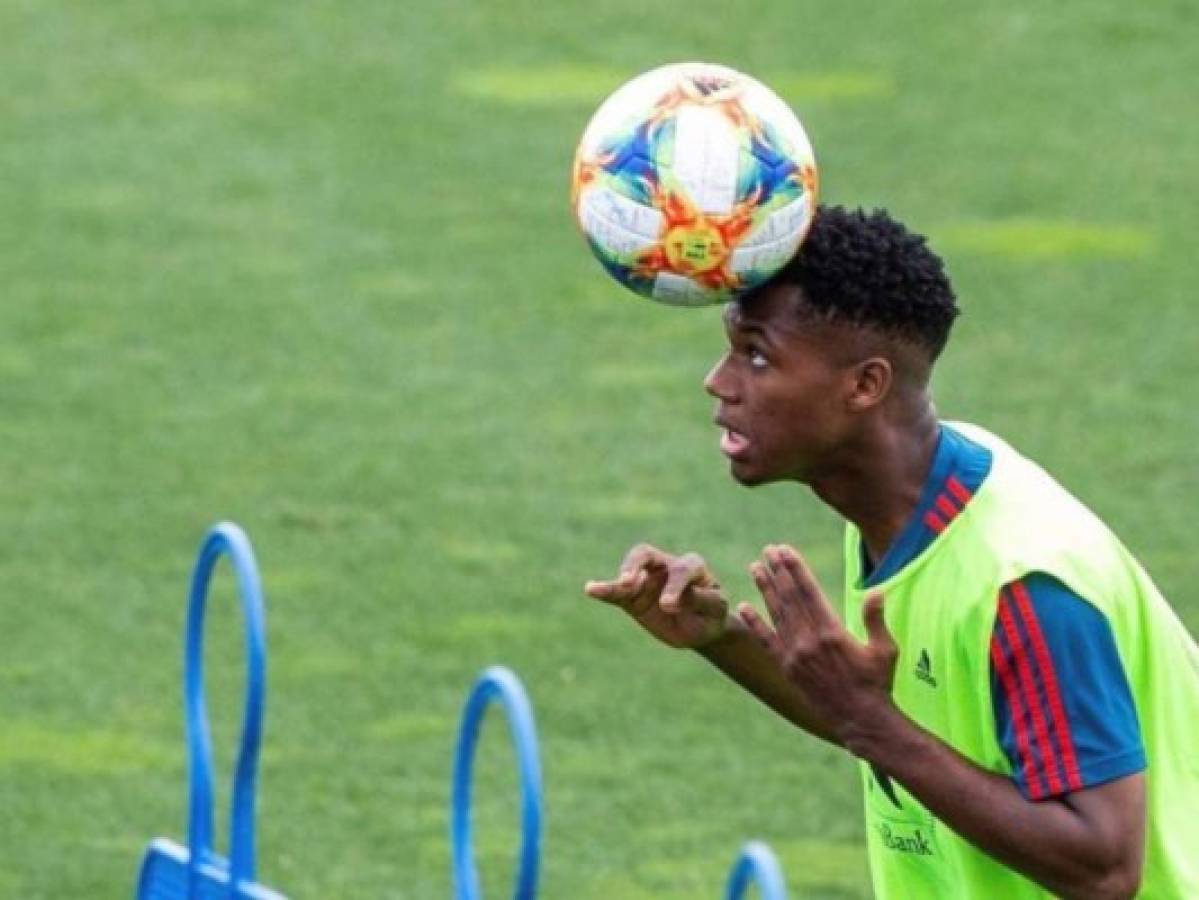 Ansu Fati debutó con la selección sub-21 española