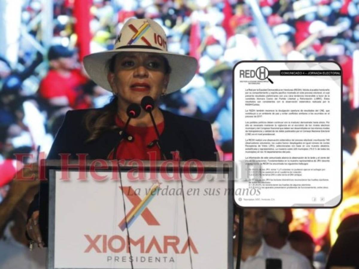 REDH: Tendencia a favor de Xiomara Castro es irreversible y consistente con observación
