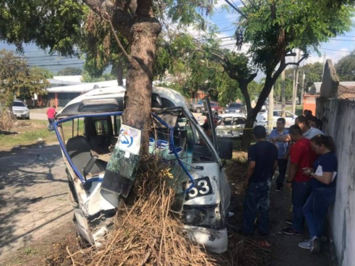 Al menos 11 personas heridas dejó aparatoso accidente en el barrio Guamilito de San Pedro Sula