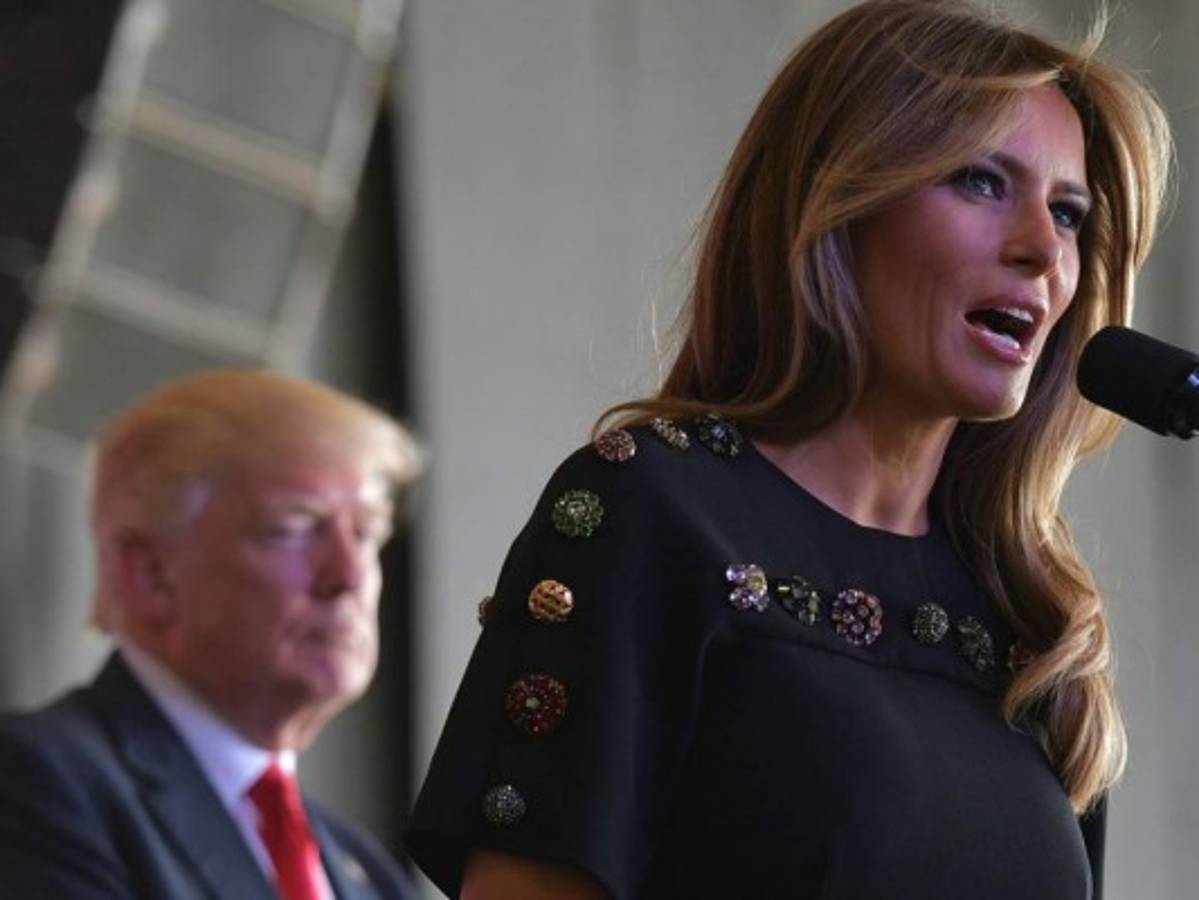Melania Trump reacciona por foto de Donald Trump decapitado